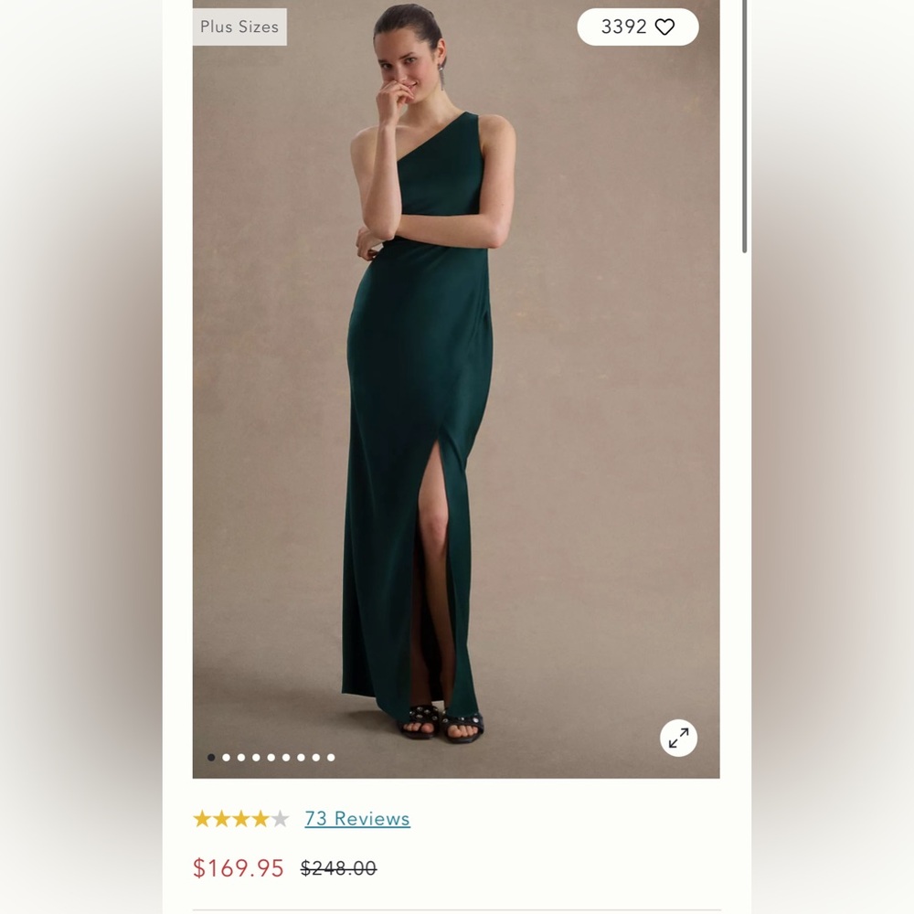 Elegant One-Shoulder Green Dress